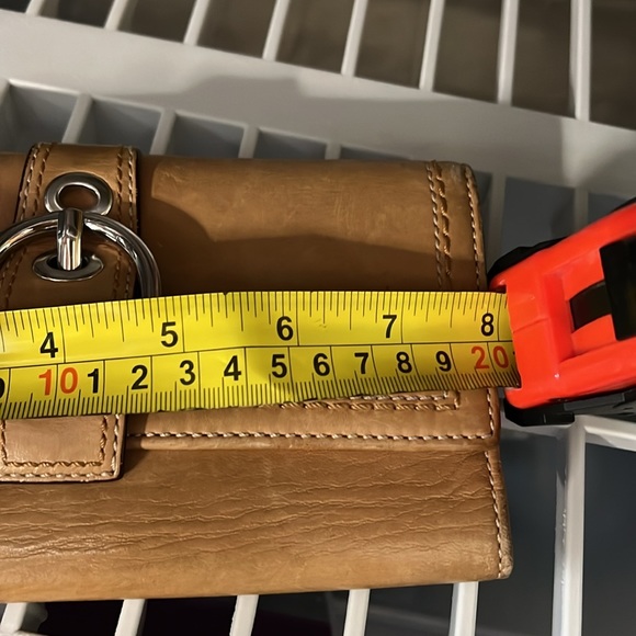 Coach Trifold Leather Buckle Wallet